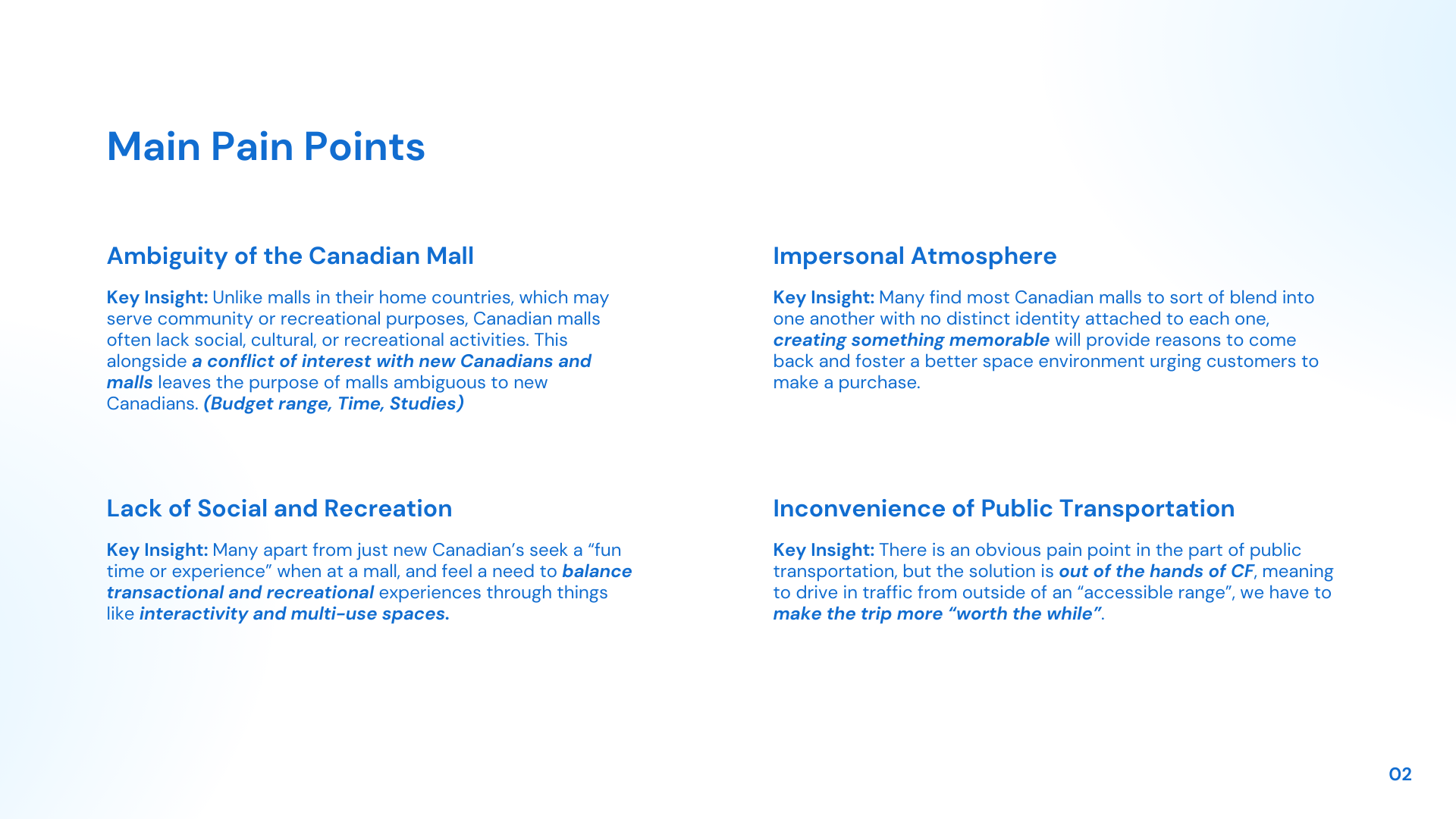 Avoid Consider Analysis